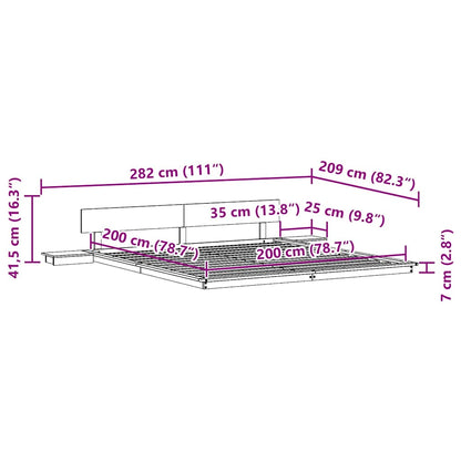 Struttura del letto Bianco 200 x 200 cm legno | homemem39