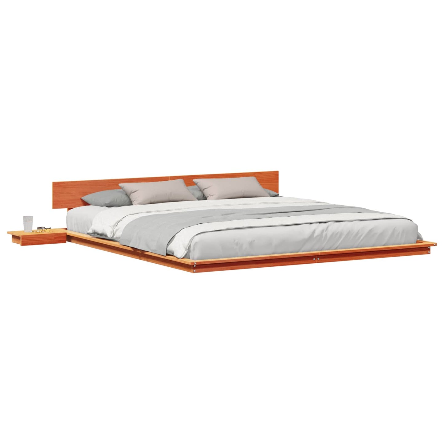Struttura del letto Marrone 200 x 200 cm legno | homemem39