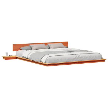Struttura del letto Marrone 200 x 200 cm legno | homemem39