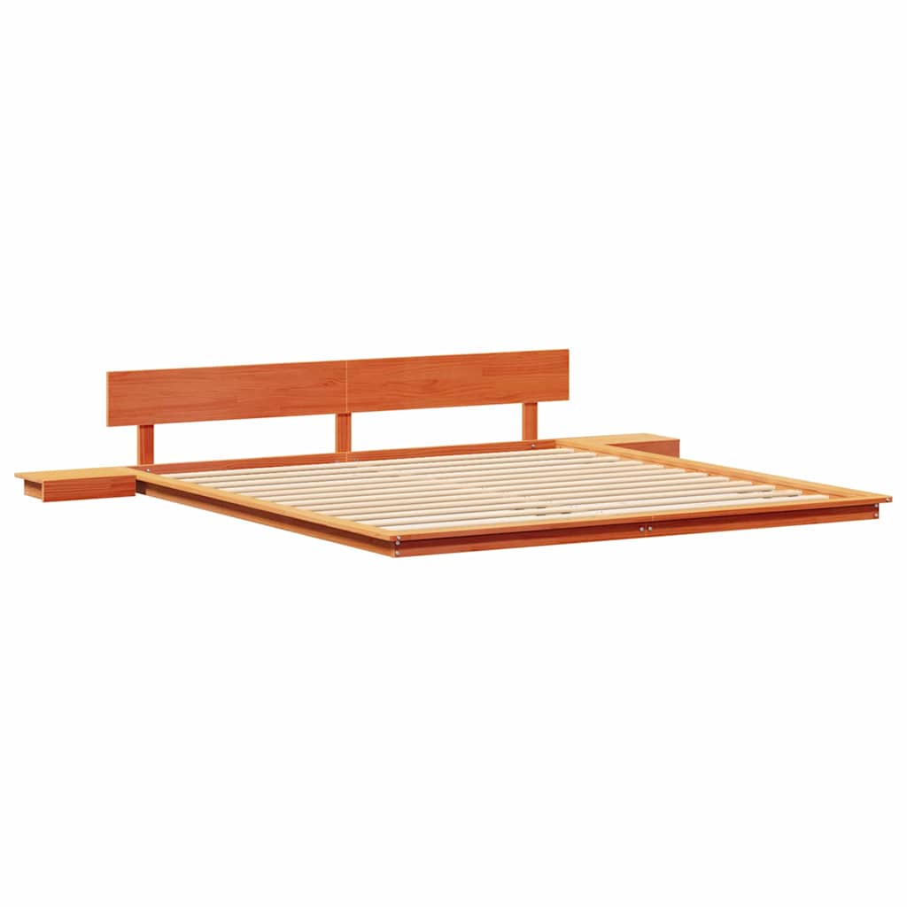 Struttura del letto Marrone 200 x 200 cm legno | homemem39
