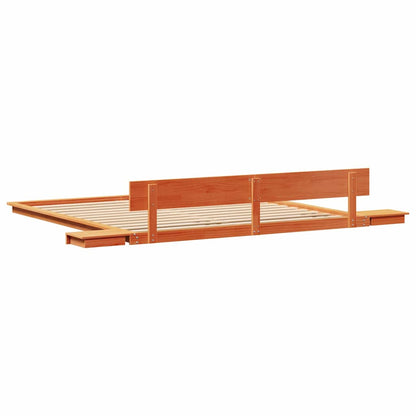 Struttura del letto Marrone 200 x 200 cm legno | homemem39