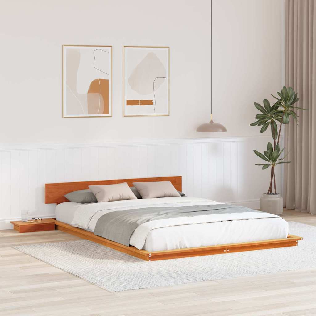 Struttura del letto Marrone 160 x 200 cm legno | homemem39