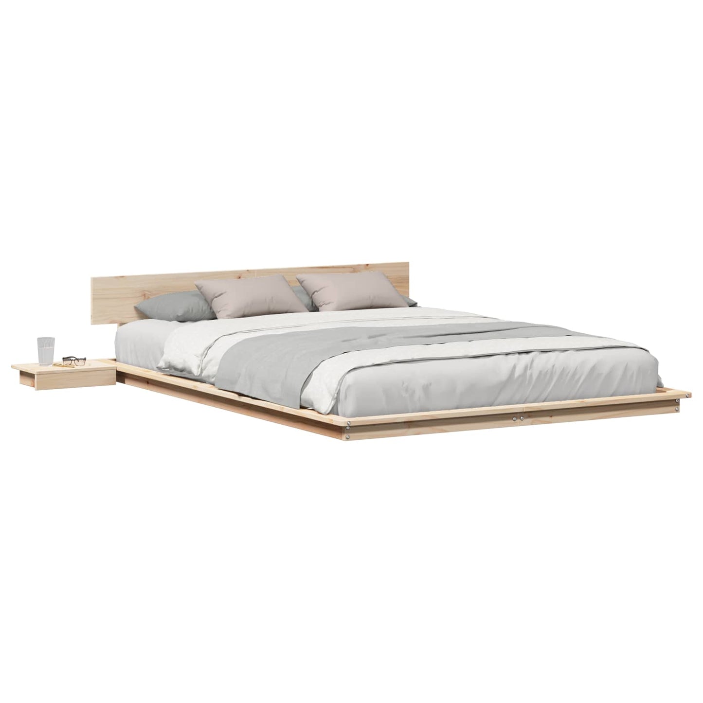 Struttura del letto Marrone 150 x 200 cm legno | homemem39