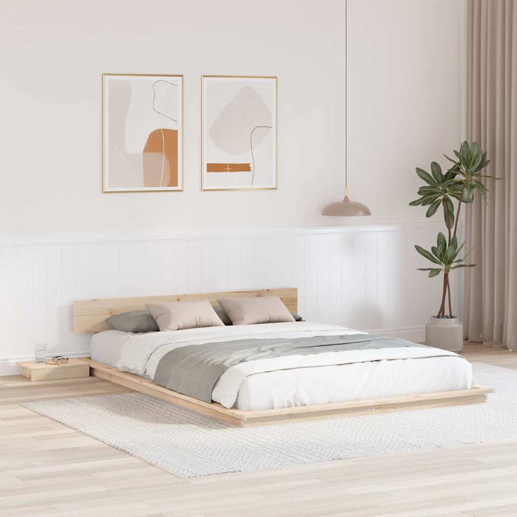 Struttura del letto Marrone 140 x 200 cm legno | homemem39
