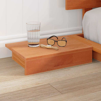 Struttura del letto con testiera Marrone 140 x 200 cm legno | homemem39