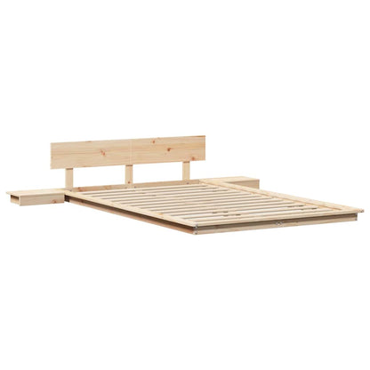 Struttura del letto Marrone 140 x 190 cm legno | homemem39