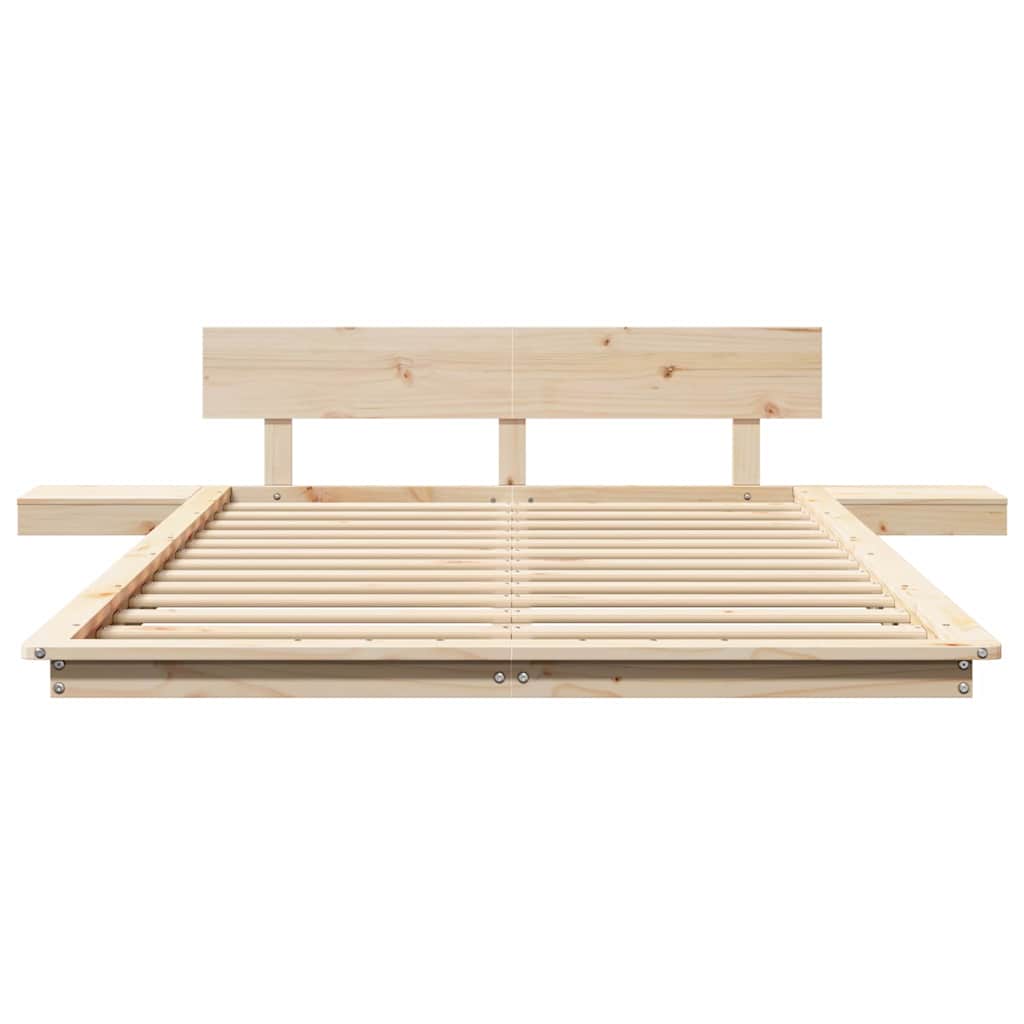 Struttura del letto Marrone 140 x 190 cm legno | homemem39