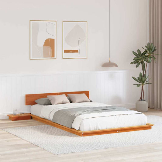 Struttura del letto Marrone 140 x 190 cm legno | homemem39