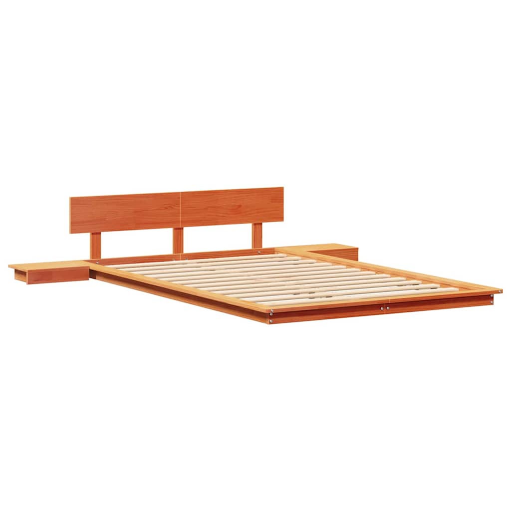 Struttura del letto Marrone 140 x 190 cm legno | homemem39