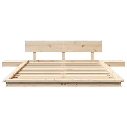 Struttura del letto Marrone 135 x 190 cm legno | homemem39