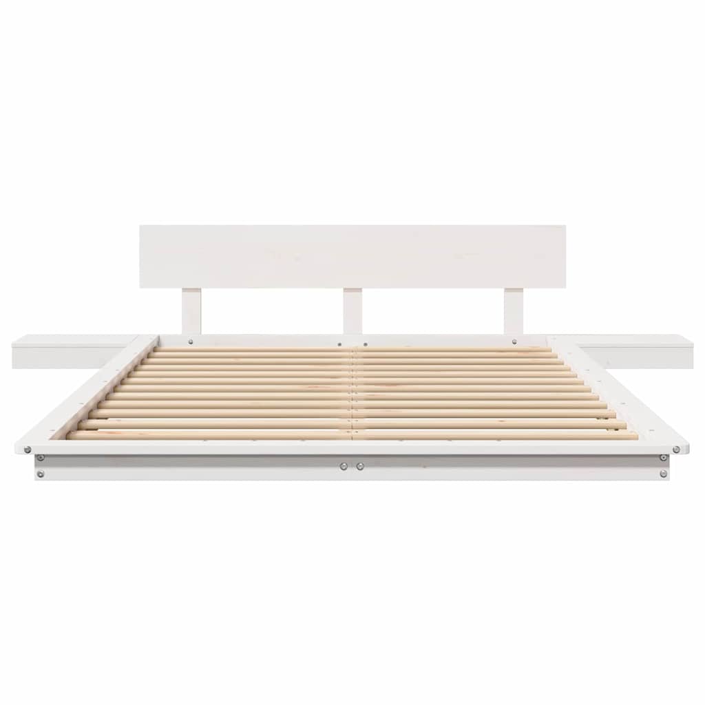 Struttura del letto con testiera Marrone 135 x 190 cm legno | homemem39