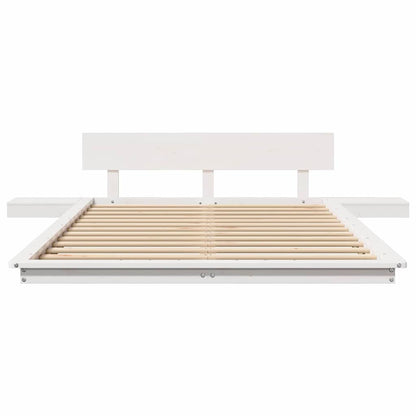 Struttura del letto con testiera Marrone 135 x 190 cm legno | homemem39