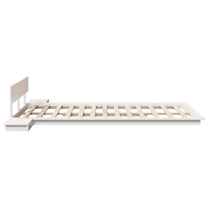 Struttura del letto con testiera Marrone 135 x 190 cm legno | homemem39