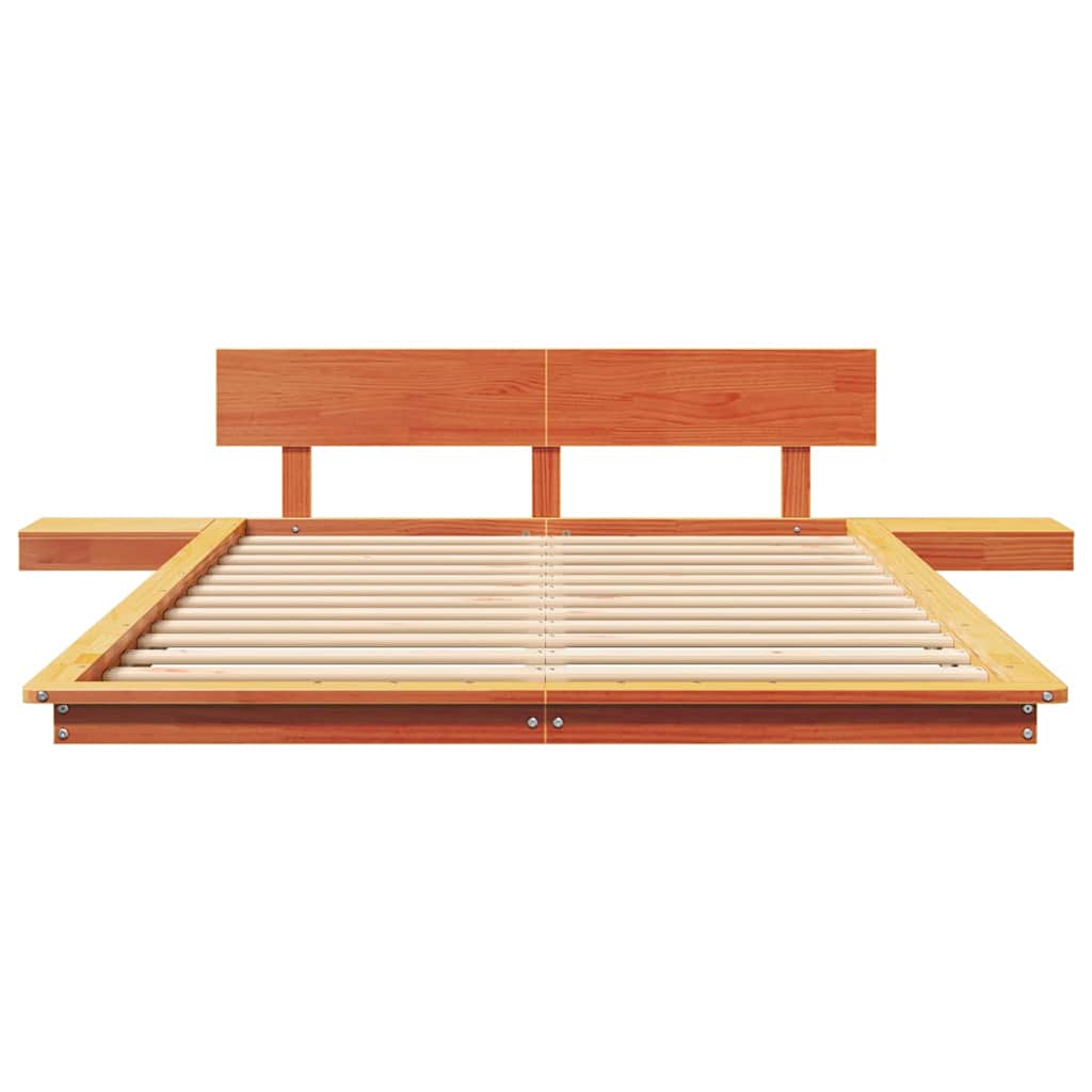 Struttura del letto Marrone 135 x 190 cm legno | homemem39