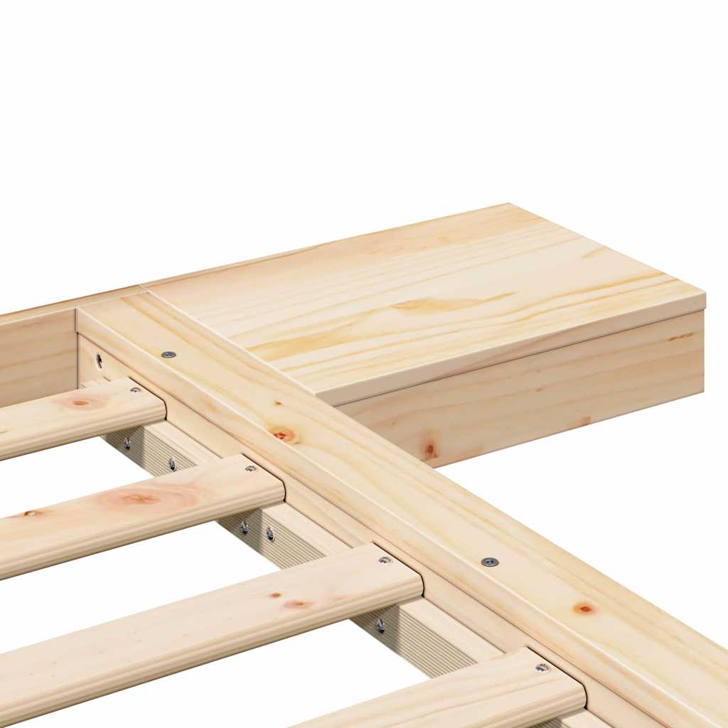 Struttura del letto Marrone 120 x 190 cm legno | homemem39