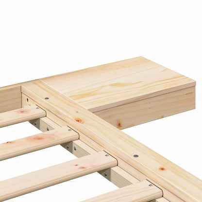 Struttura del letto Marrone 120 x 190 cm legno | homemem39