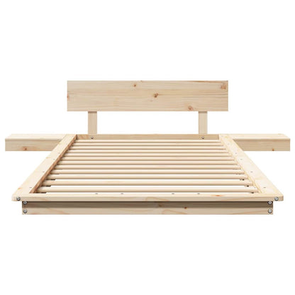 Struttura del letto con testiera Marrone 90 x 200 cm legno | homemem39