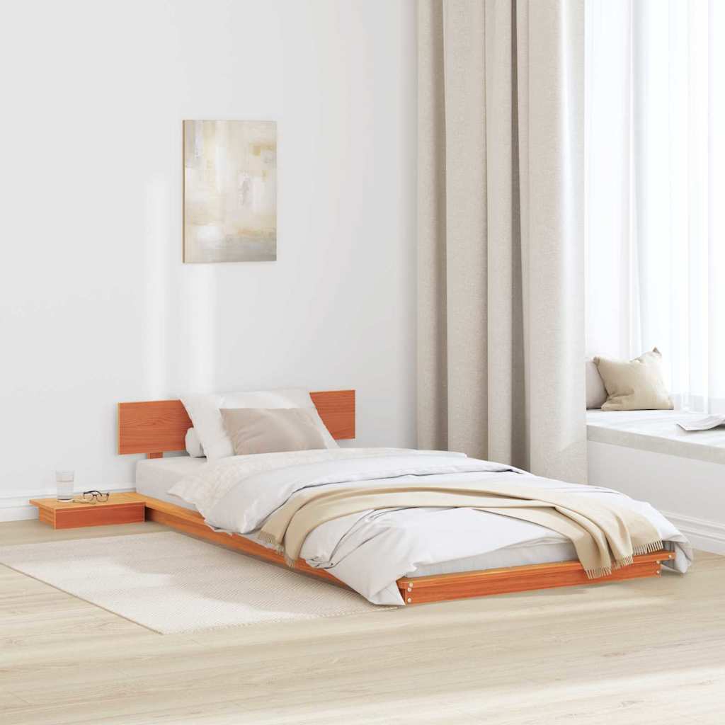 Struttura del letto Marrone 90 x 200 cm legno | homemem39