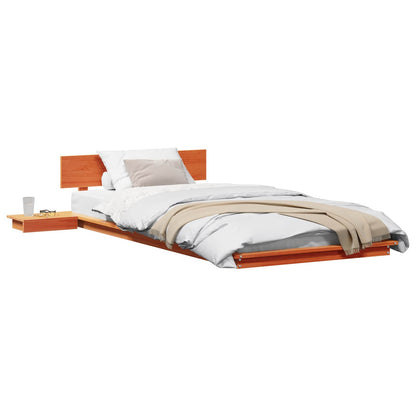 Struttura del letto Marrone 90 x 190 cm legno | homemem39