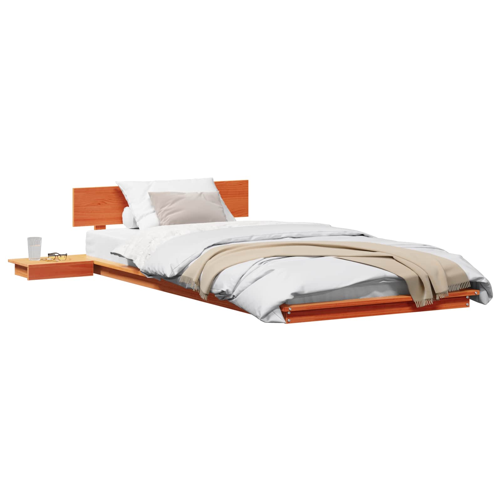 Struttura del letto Marrone 75 x 190 cm legno | homemem39