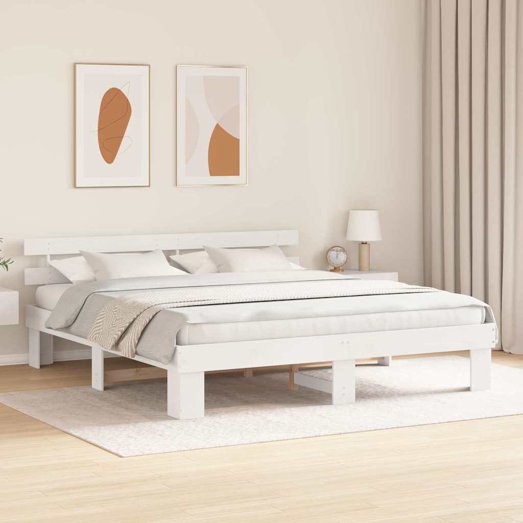 Struttura del letto Bianco 180 x 200 cm Pino massello | homemem39