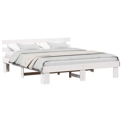 Struttura del letto Bianco 180 x 200 cm Pino massello | homemem39