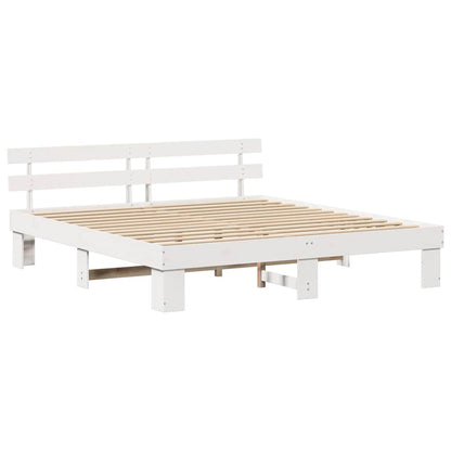 Struttura del letto Bianco 180 x 200 cm Pino massello | homemem39