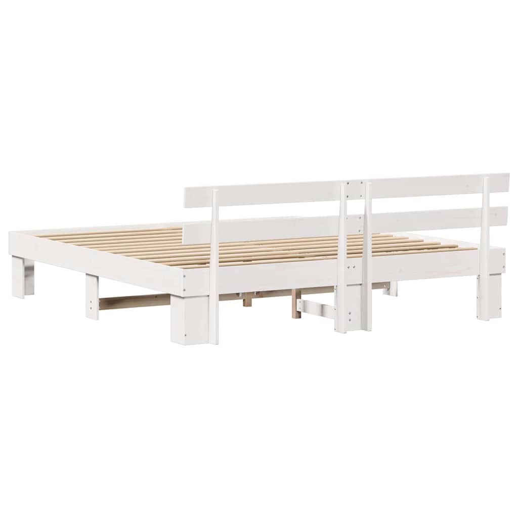 Struttura del letto Bianco 180 x 200 cm Pino massello | homemem39