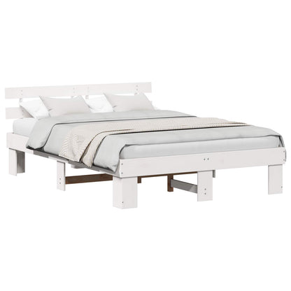 Struttura del letto Bianco 160 x 200 cm Pino massello | homemem39
