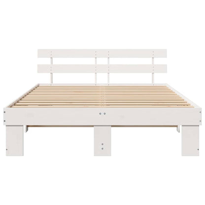 Struttura del letto Bianco 160 x 200 cm Pino massello | homemem39