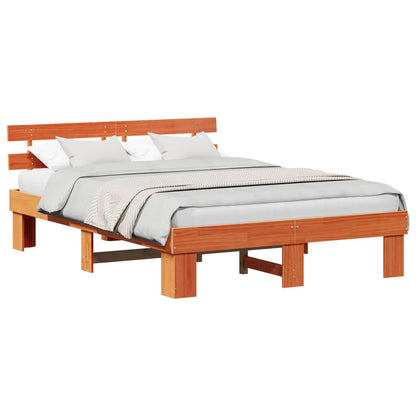 Struttura del letto Marrone cerato 160 x 200 cm Pino massello | homemem39