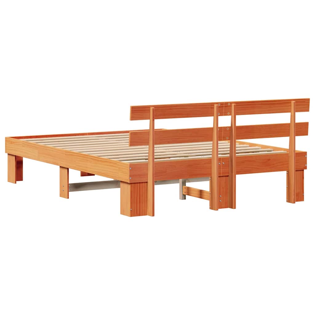 Struttura del letto Marrone cerato 160 x 200 cm Pino massello | homemem39