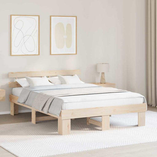 Struttura del letto Naturale 150 x 200 cm Pino massello | homemem39