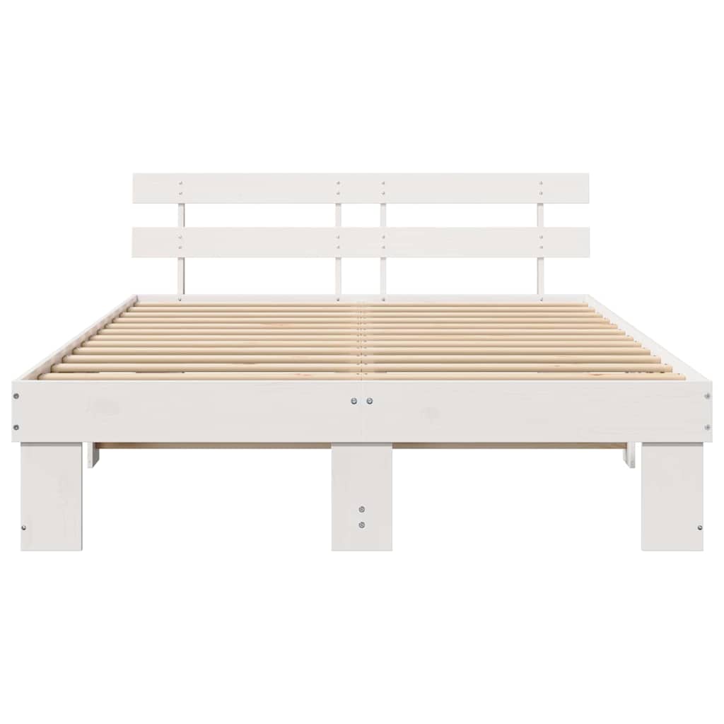 Struttura del letto Bianco 150 x 200 cm Pino massello | homemem39