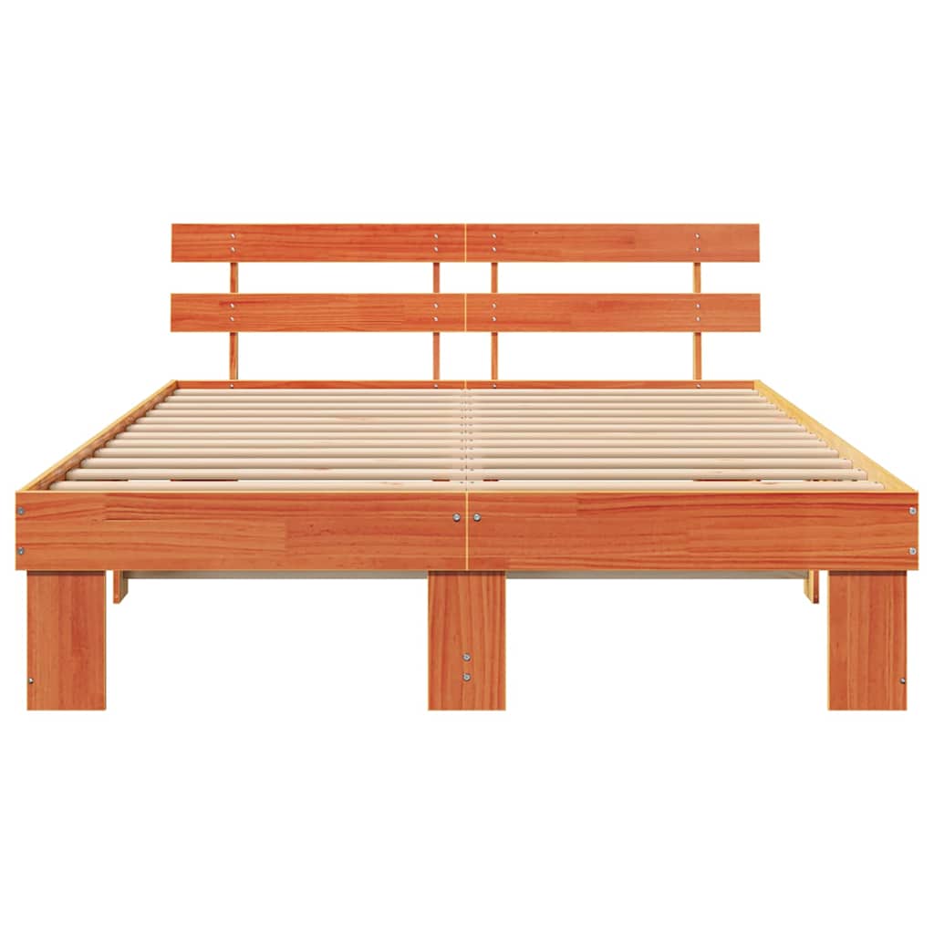 Struttura del letto Marrone cerato 150 x 200 cm Pino massello | homemem39