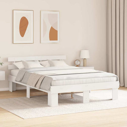 Struttura del letto Bianco 140 x 200 cm Pino massello | homemem39