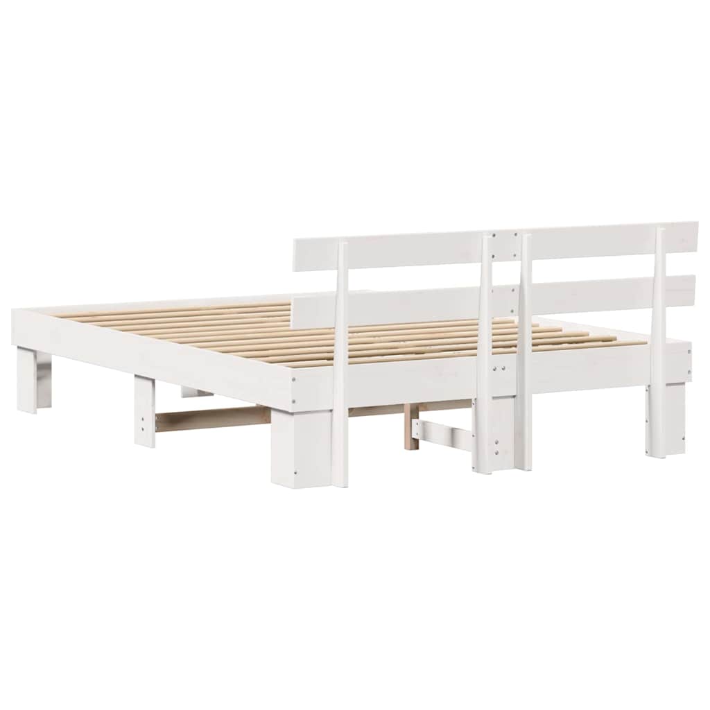 Struttura del letto Bianco 140 x 200 cm Pino massello | homemem39
