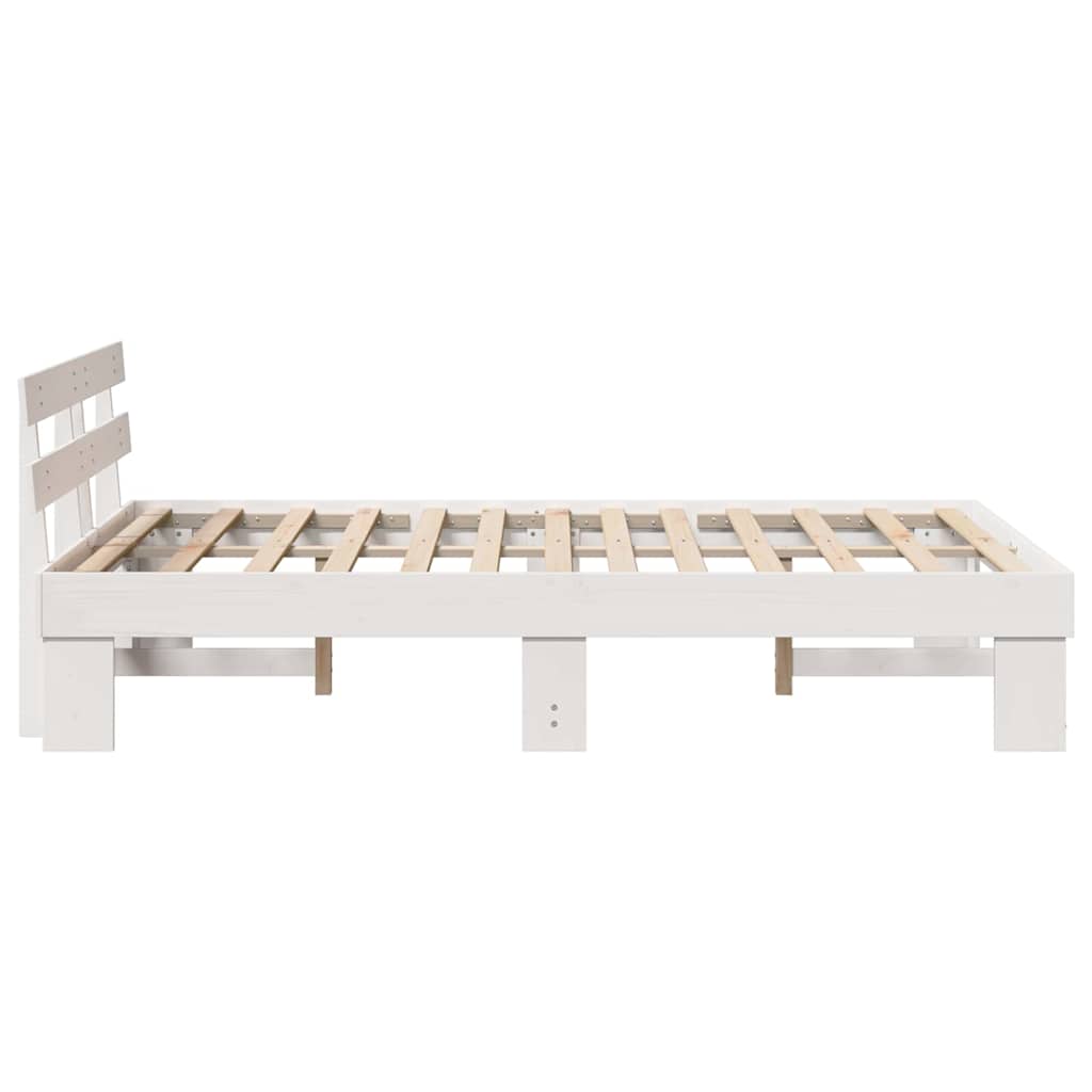 Struttura del letto Bianco 140 x 190 cm Pino massello | homemem39