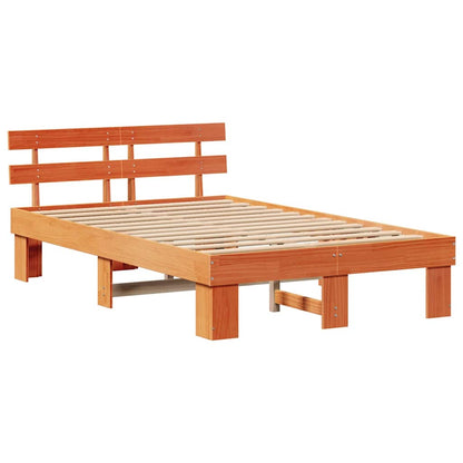 Struttura del letto Marrone cerato 135 x 190 cm Pino massello | homemem39