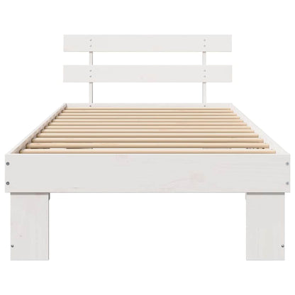 Struttura del letto Bianco 100 x 200 cm Pino massello | homemem39