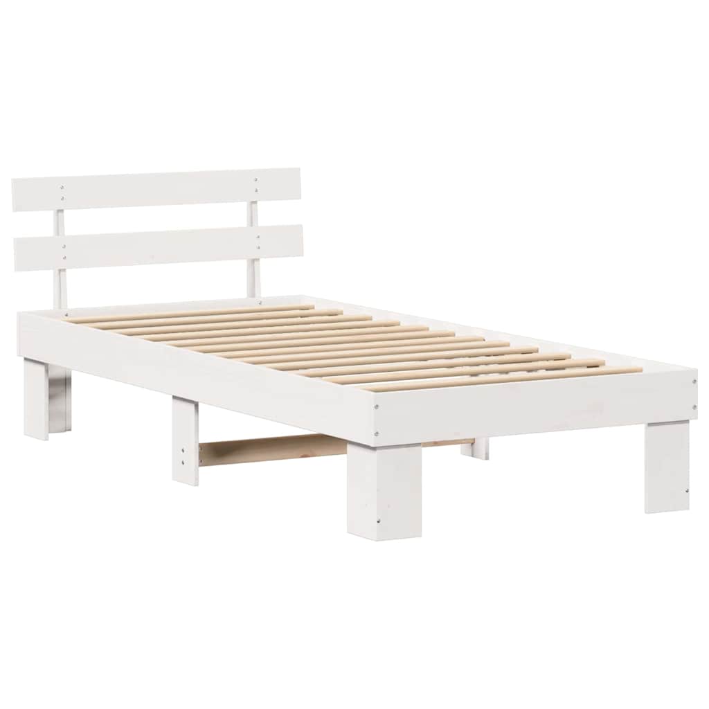 Struttura del letto Bianco 80 x 200 cm Pino massello | homemem39
