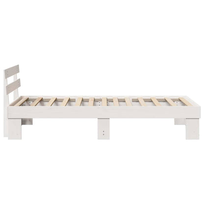 Struttura del letto Bianco 90 x 190 cm Pino massello | homemem39