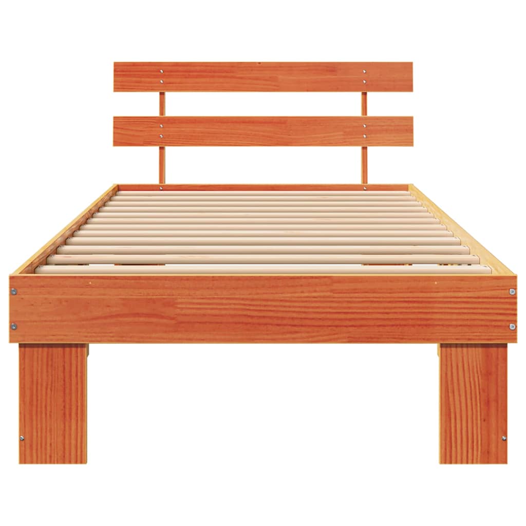 Struttura del letto Marrone cerato 90 x 190 cm Pino massello