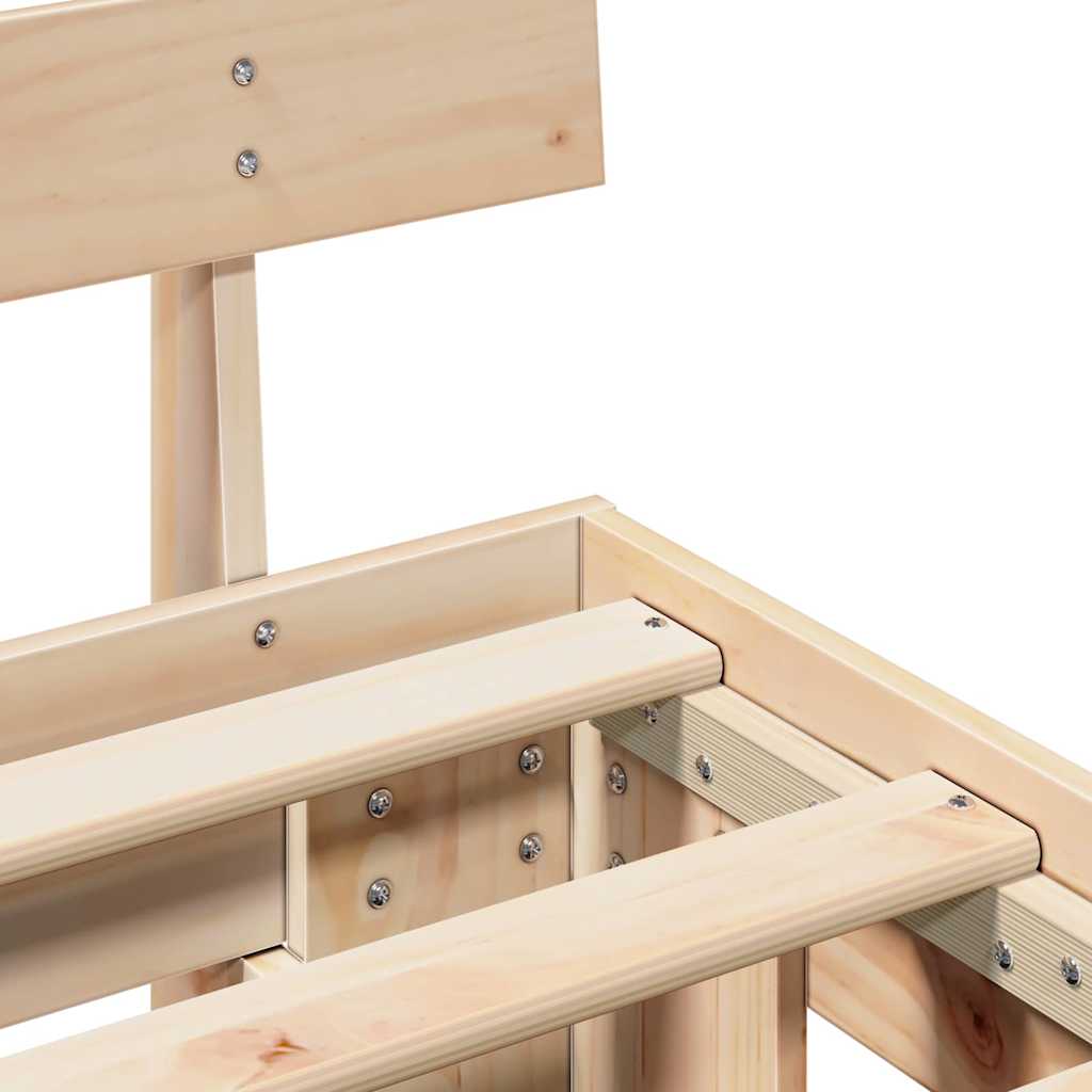 Struttura del letto Naturale 75 x 190 cm Pino massello