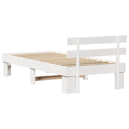 Struttura del letto Bianco 75 x 190 cm Pino massello | homemem39