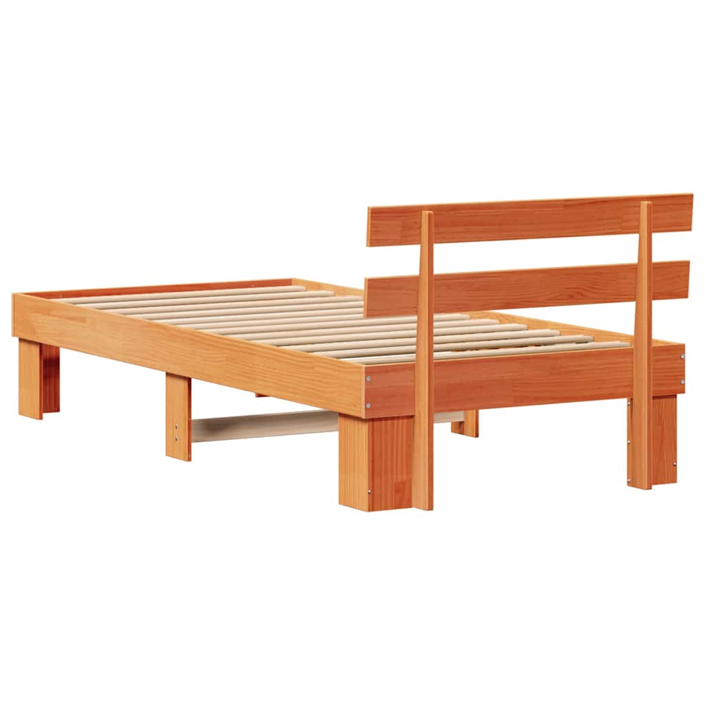 Struttura del letto Marrone cerato 75 x 190 cm Pino massello | homemem39