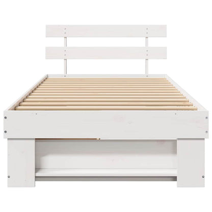 Struttura del letto Bianco 90 x 200 cm Pino massello | homemem39