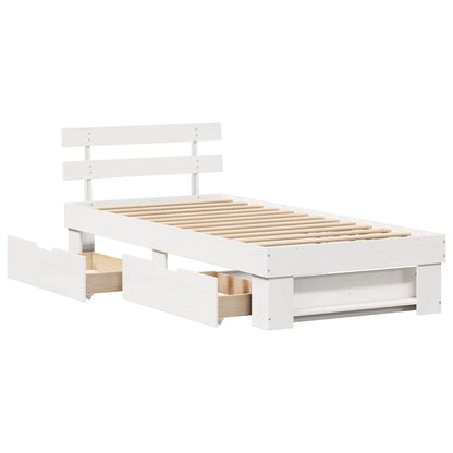 Struttura del letto Bianco 80 x 200 cm Pino massello | homemem39
