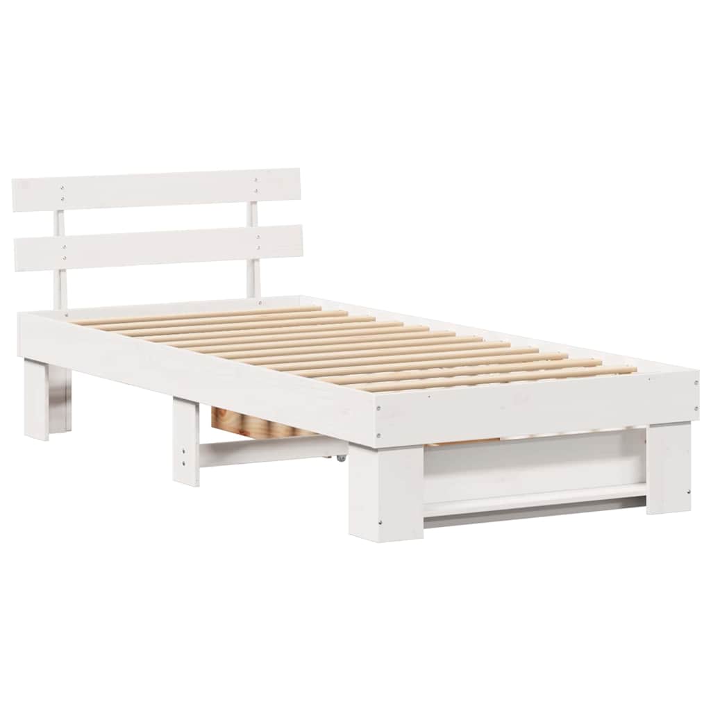 Struttura del letto Bianco 80 x 200 cm Pino massello | homemem39