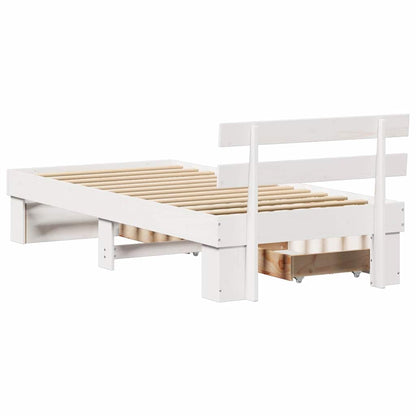 Struttura del letto Bianco 80 x 200 cm Pino massello | homemem39